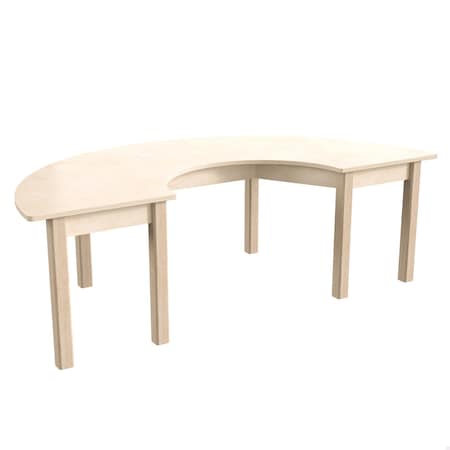 Flash Furniture 29.5 in W, 59 in L, 18 in H, Beechwood, Birch Plywood, Beech MK-ME088014-GG
